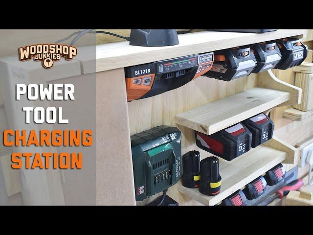 Cordless Power Tools? - Perfect Charging Station For Small Workshops - DIY Organizers