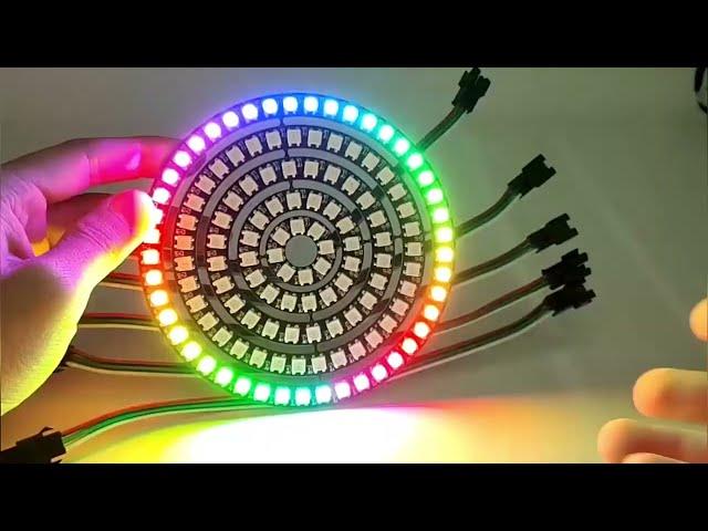 DIY Pixel Light Addressable 5050 RGB Circle 5V WS2812B LED Ring