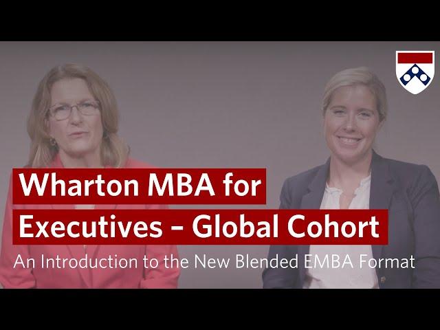 Wharton MBA Program for Executives – New Global Cohort: Admissions Information Session