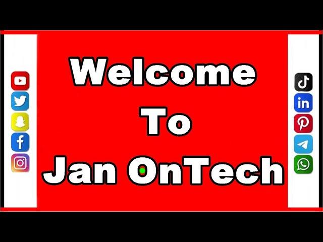 Online Tech Tutorials Made Easy | Welcome to Jan OnTech