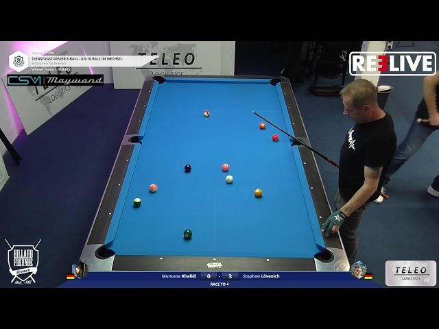 Muntana Khalidi vs Stephan Lövenich DIENSTAGSTURNIER 8-BALL  BF Bremen 22.10.2024