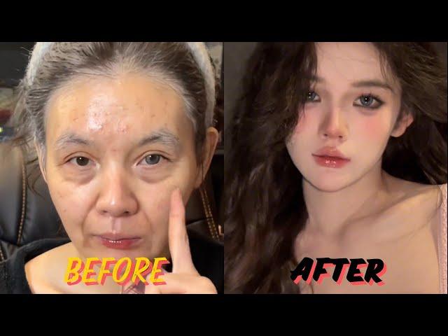 Unbelievable  75 Year Old Grandma to 19 Year Old Girl  #amazing #makeup #artist #korean #kpop