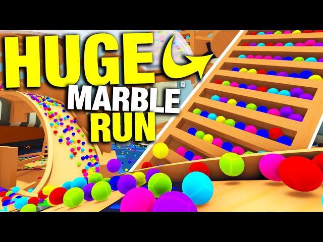 CRAZY Marble Run Vs 10,000 Marbles - Marble World