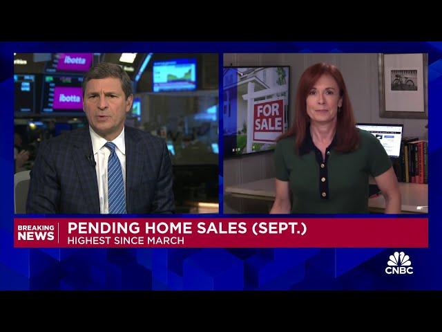 September pending home sales jumped 7.4% as mortgage rates fell