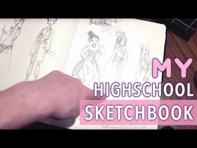 Vlog - High School Sketchbook Tour