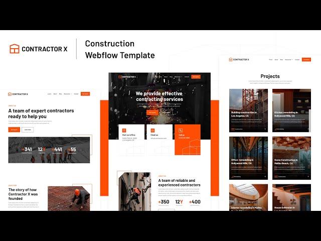 Contractor X - Construction Webflow Template | BRIX Templates