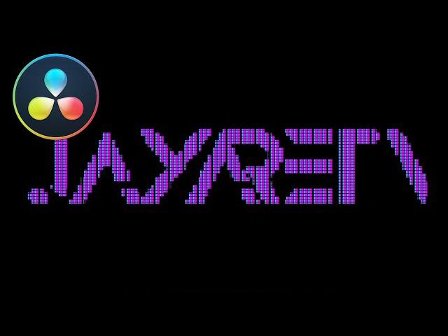 Glitch text block title in DaVinci Resolve