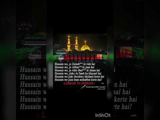 labbaik ya hussain a. s # short videos# azadari e hussain