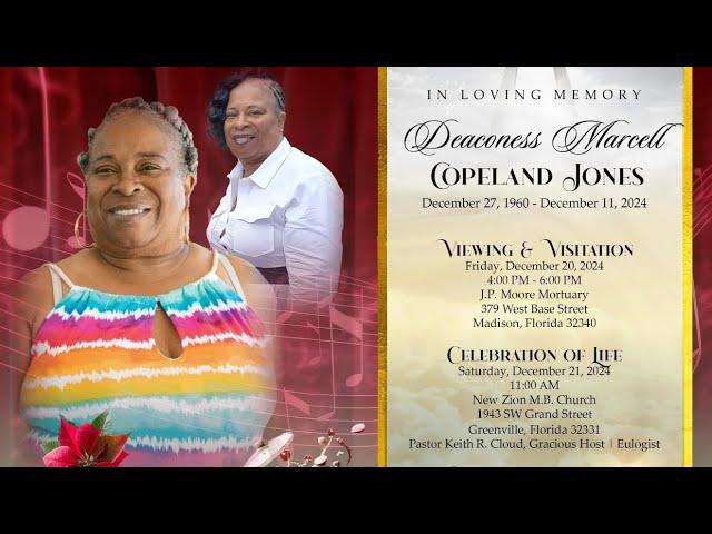 Celebration of Life for Deaconess Marcell Denise Copeland Jones