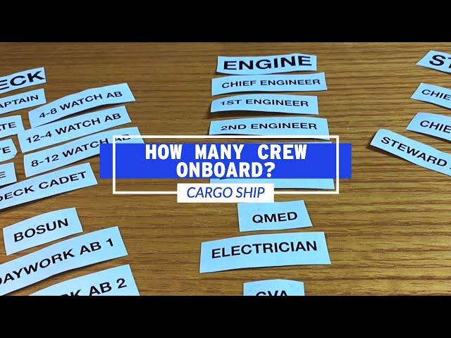 How Many Crew Work On A Cargo Ship? | Life At Sea