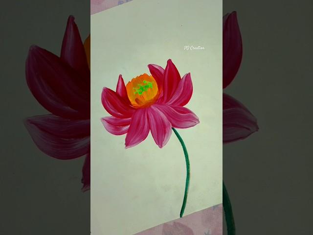 Simple flower art#flowerart #watercolour #shorts #vairalvideo