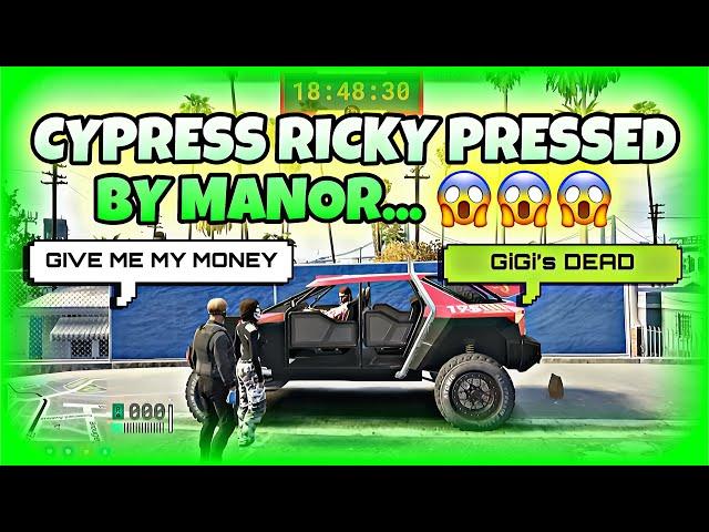 Cypress Ricky Pressed by Manor because of Gigi | NoPixel GTA RP | NoPixel Clips