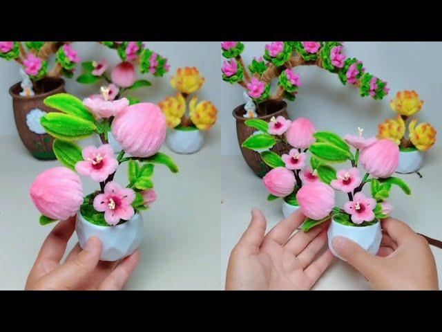 Simple DIY Flower  How To Make Pipe Cleaner Flowers | DIY Pipe Cleaner Flower | Pipe Cleaner Crafts