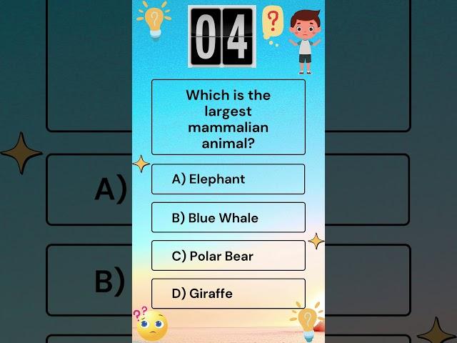 Which is the largest mammalian animal?