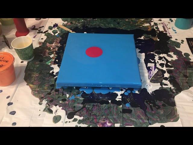 #22 Dutch Pour Painting on a 8x8 canvas