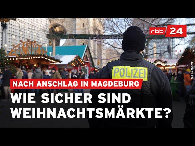 Polizei sichert Weihnachtsmärkte in Berlin und Brandenburg mit mehr Einsatzkräften