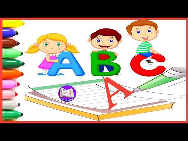 Writing capital letters Alphabet for kids |ABCD | English alphabet A to Z for children