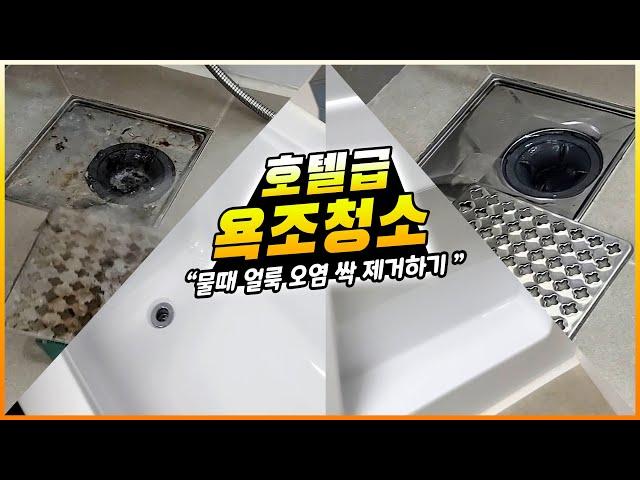 욕실 욕조 하수구 셀프 청소법│욕실청소 꿀팁