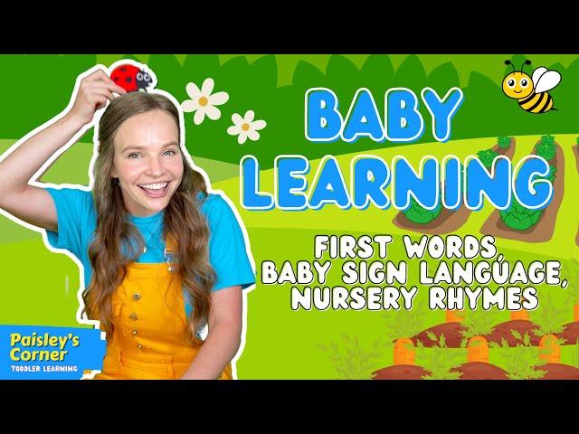 First Words for Babies - Baby Sign Language,  Body Parts & Nursery Rhymes | Baby Learning Videos