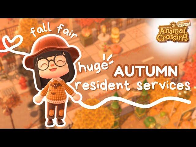 autumn resident services + pumpkin fall fair ⋆.࿔*:･⋆ |  acnh speedbuild