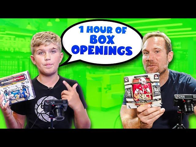 1 HOUR of Opening BIG Sports Card Boxes