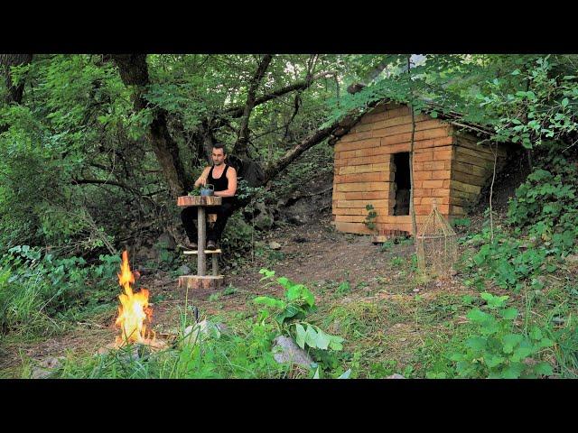 Bushcraft Survival Shelter, Crafting a Fish Trap, Catch and Cook, Fish in Clay, Life Off Grid, ASMR