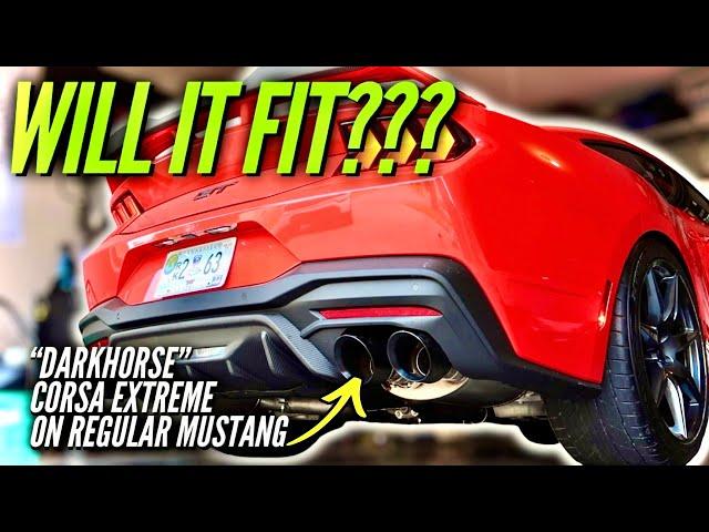 CORSA EXTREME DARKHORSE EXHAUST ON A REGULAR 2024+ MUSTANG GT- WILL IT FIT?