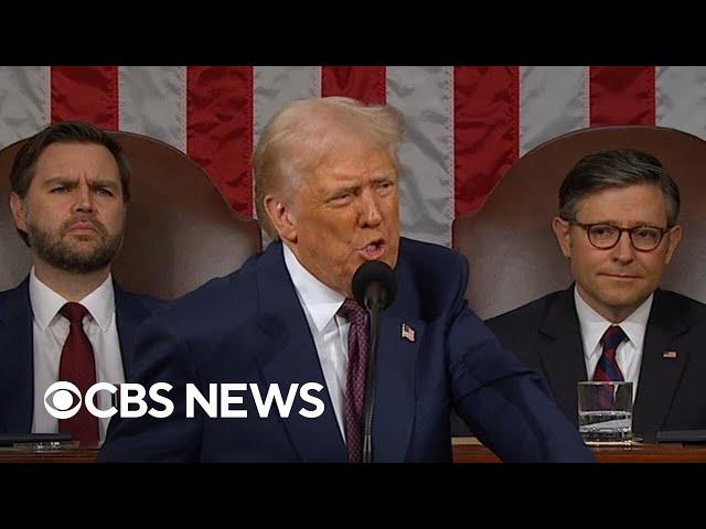 Trump ends address to Congress by proclaiming "the golden age of America has only just begun"