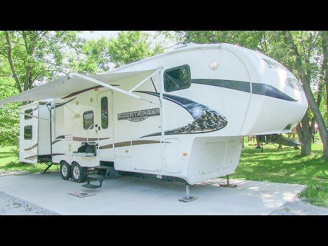 2010 Keystone Montana Mountaineer 345DBQ bunkhouse 5th wheel camper walk-around tutorial video