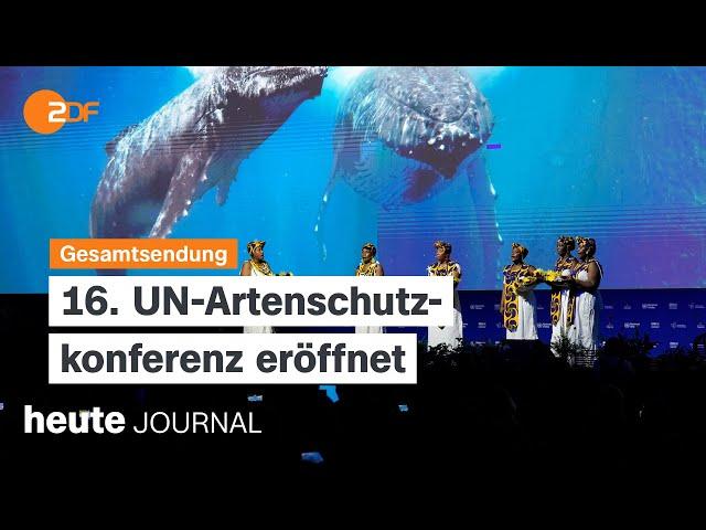 heute journal vom 21.10.2024: Digitalgipfel im Zeichen von KI, Eröffnung UN-Artenschutzkonferenz