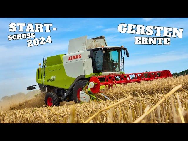 Gersten-Ernte gestartet! Claas Lexion 650 im Strohkampf – Ertrag hinter den Erwartungen!