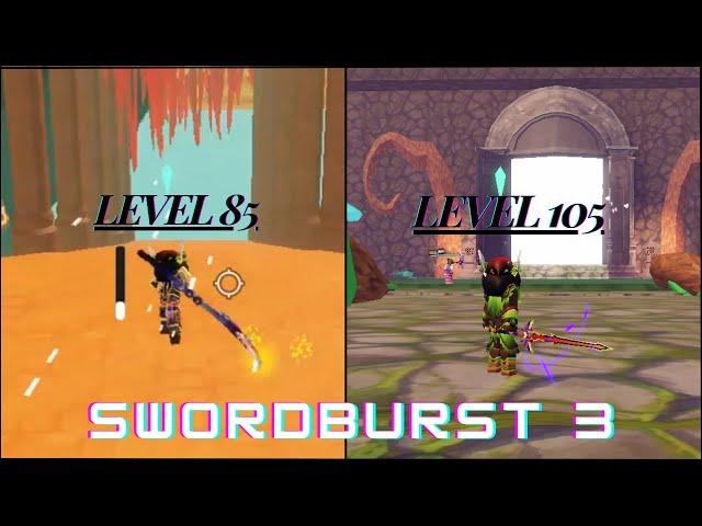 Grinding level 85 to 105 (max) in Swordburst 3 || Roblox