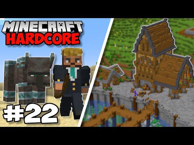 I Built A HUGE FISHING VILLAGE & I Almost DIED! - Minecraft 1.18 Hardcore (#22)