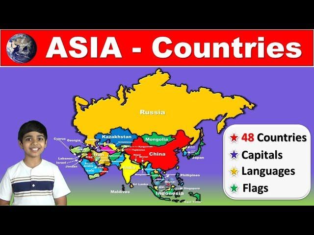 Countries of ASIA | Capitals | Flags | Languages | Detailed information for Competitive Exams