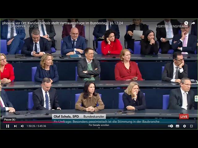 Vertrauensfrage 3 - Olaf Scholz´Rede - Analyse