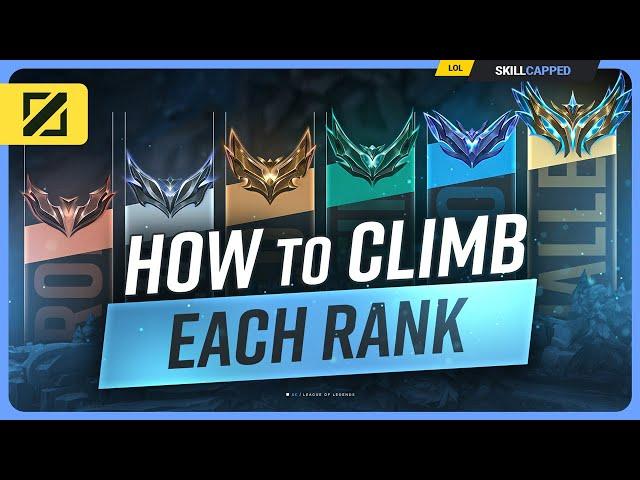 How to CLIMB EACH RANK & ESCAPE YOUR ELO as MID LANE - League of Legends