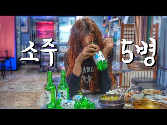 말 안해요.. 아침11시 소주5병에 만취해 잠들었어요 SUL MUKBANG