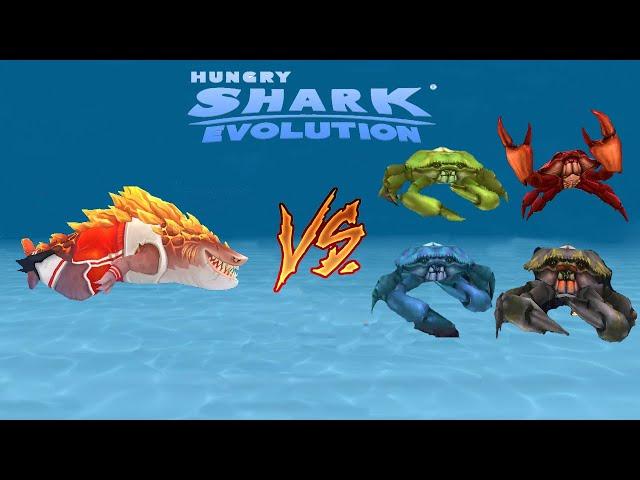 Hungry Shark Evolution - All Crab Bosses (Boss Fights) Magma jira