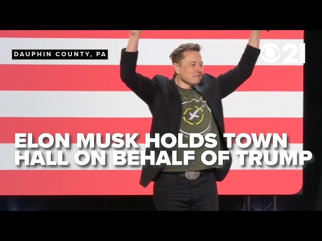 Elon Musk holds Pa. town hall, talks free speech and right to bear arms after awarding $1M