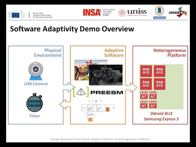 Energy Optimized Sensor-Based Adaptive Software on Heterogeneous Platforms