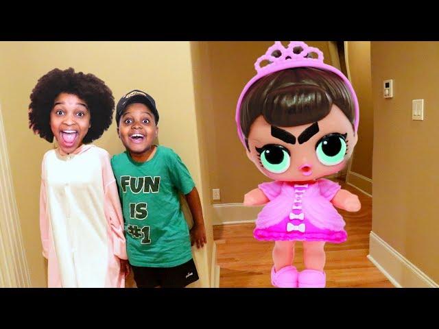 GIANT LOL DOLL vs Shiloh and Shasha! - Onyx Kids