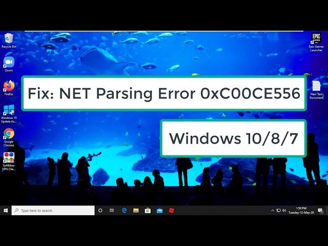 Fix: NET Parsing Error 0xC00CE556 Windows 10/8/7