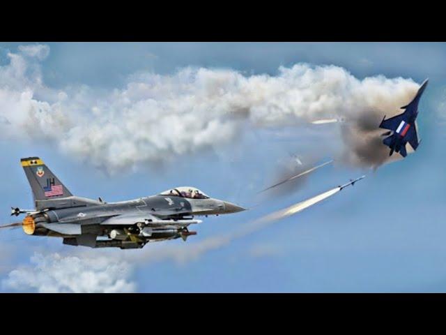 SHOCK THE WORLD! THE FIRST BATTLE OF A US F-16 AND A RUSSIAN SU-57 LOOK WHAT HAPPENS!!!