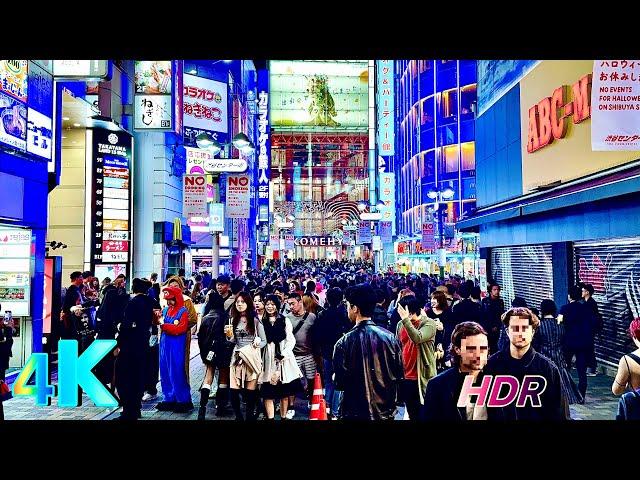 Japan: Shibuya Halloween Night 2024 | Shibiya Night Walk • 4K HDR 