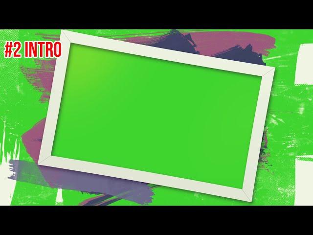 2# Intro Brush Frame Green Screen With Animation Effect HD || by Green Pedia