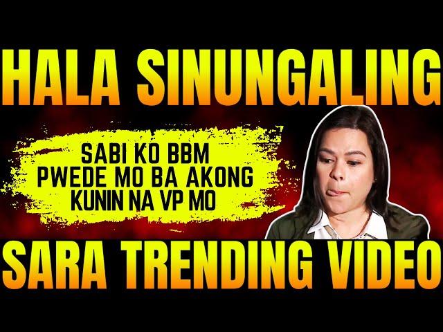 TRENDING VIDEO NI SARA PINAGPYESTAHAN NG NETIZENS