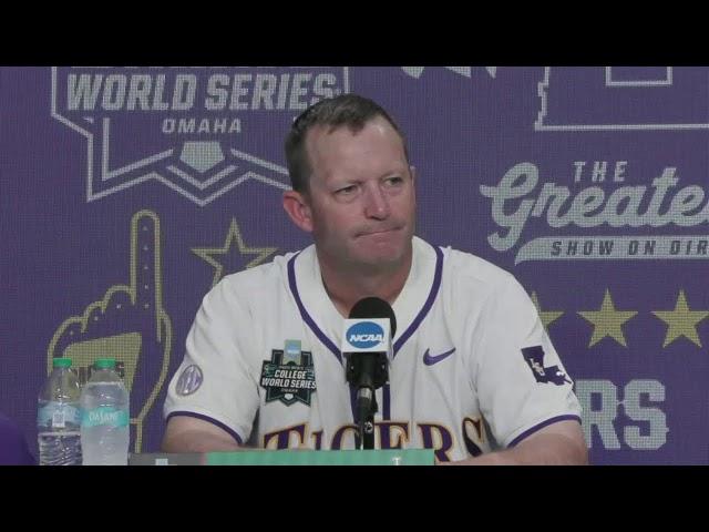 WATCH: LSU Tigers speak after walkoff win against Arkansas to advance to CWS Finals