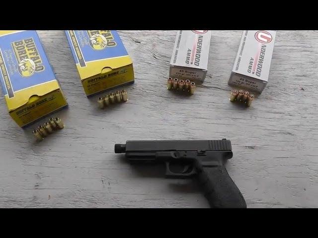 Glock 21 45 Super Ammo Test - Accuracy, Velocity, Recoil