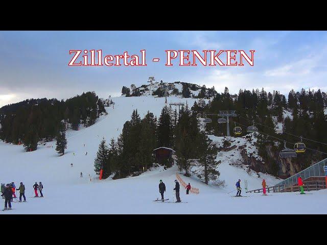 Penken Ski Resort, Mayrhofen, Zillertal, Tyrol, Alpy Austria. Jazda na nartach w Zillertal 3000.