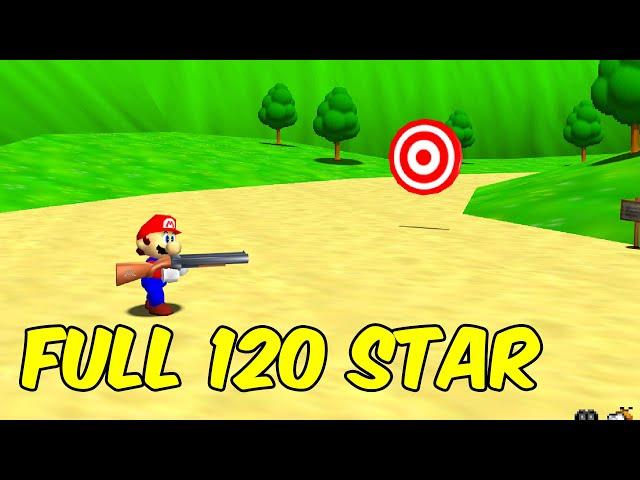 Shotgun Mario 64 (Full 120 Star Romhack Playthrough)